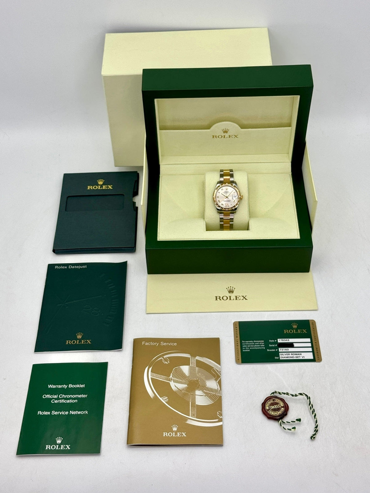 Rolex Datejust 31mm 178343 Two-Tone Oyster Silver Dial – image 10