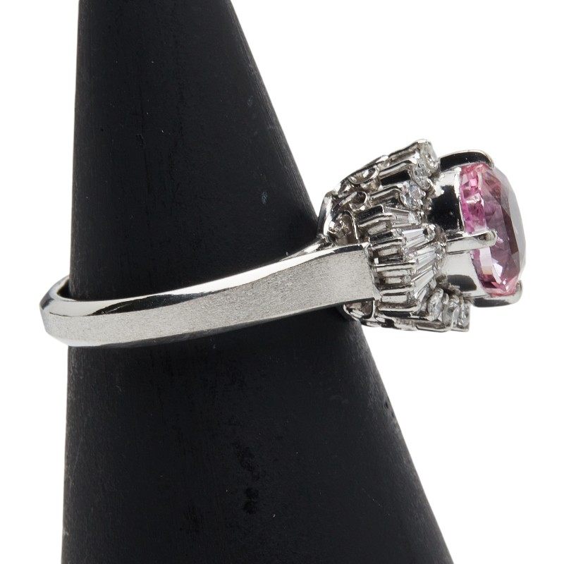Platinum Diamond Sapphire Ring – inside band
