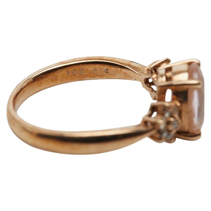 18K Yellow Gold Colored Gemstone Diamond Ring – close-up