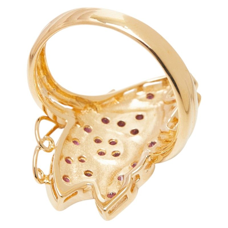 18K Yellow Gold Butterfly Ruby Ring – packaging