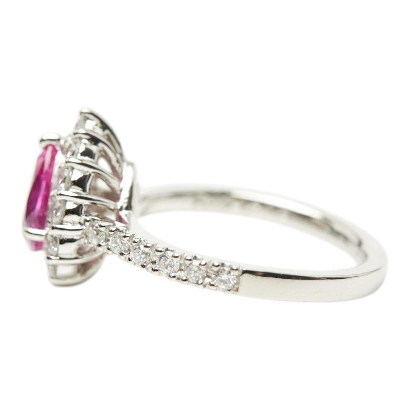 Platinum Diamond Sapphire Ring – inside band