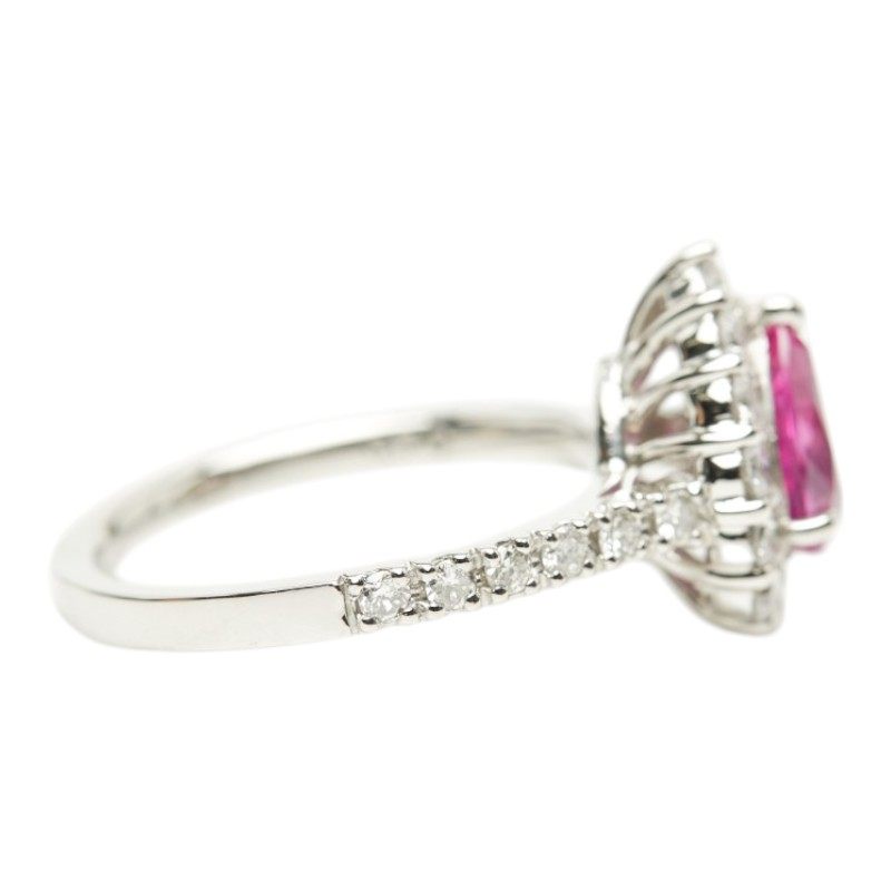 Platinum Diamond Sapphire Ring – alternate view