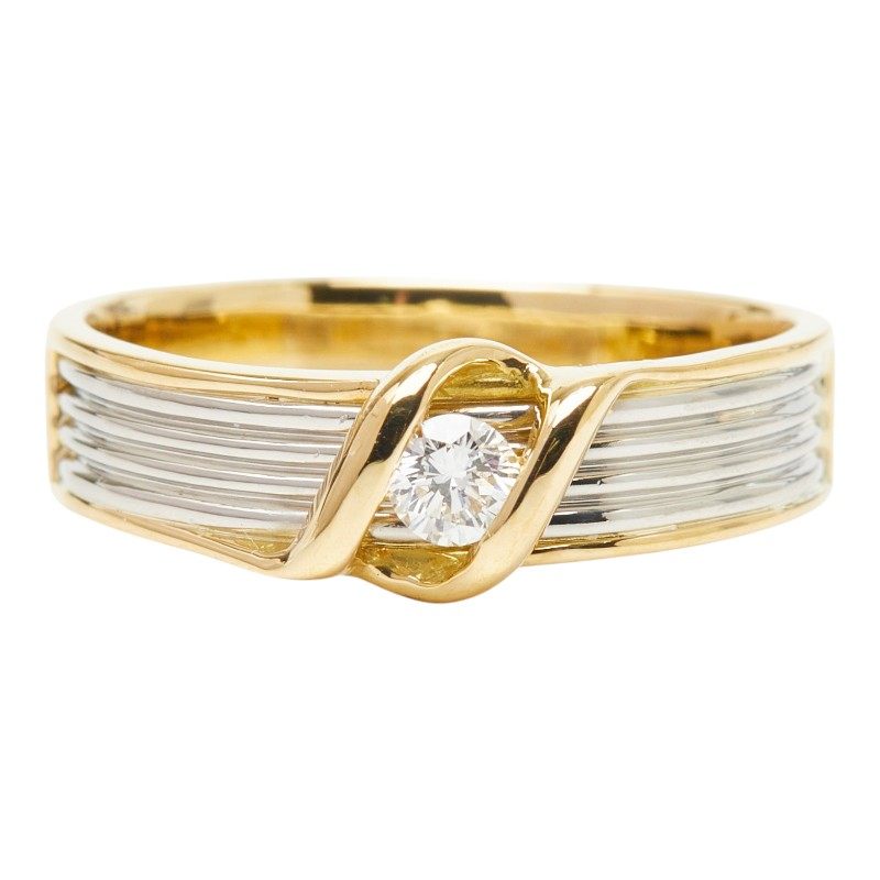 Platinum Combination Diamond Ring – front view