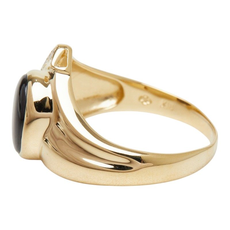 18K Yellow Gold Diamond Sapphire Ring – packaging