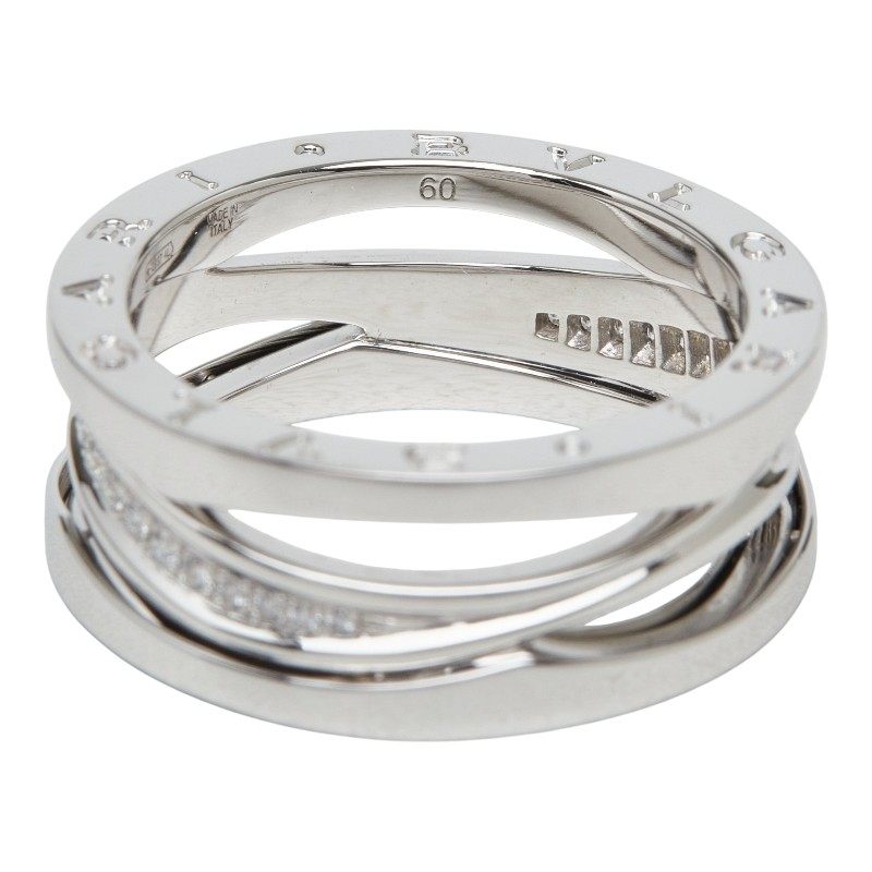 Bulgari B-zero1 Legend 18K White Gold Diamond Ring – close-up