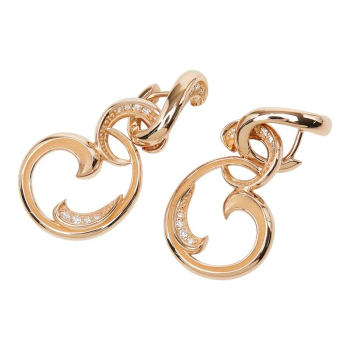 18K Rose Gold Obsession Diamond Earrings – front view