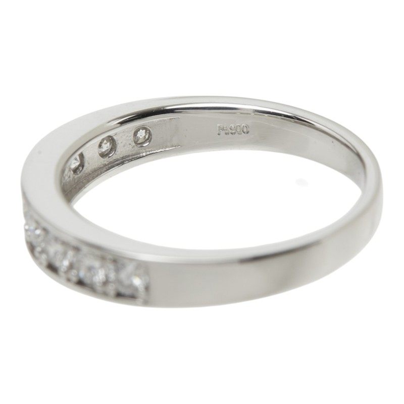 Platinum Half Diamond Eternity Ring – alternate view