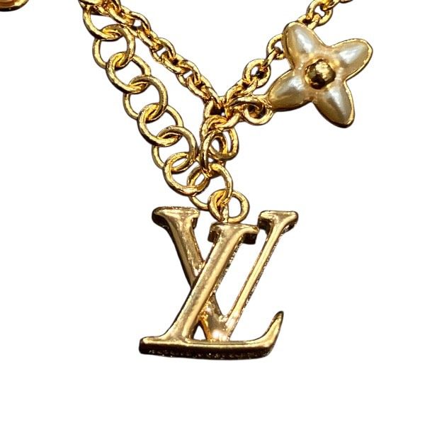 Louis Vuitton LV Flora Gram Gold-Plated Bracelet – front view