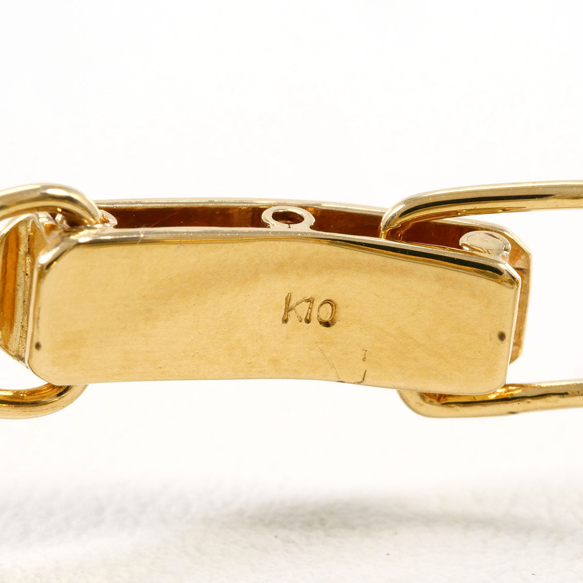 10K Yellow Gold Nephrite Cat’s Eye Diamond Bracelet – on the wrist