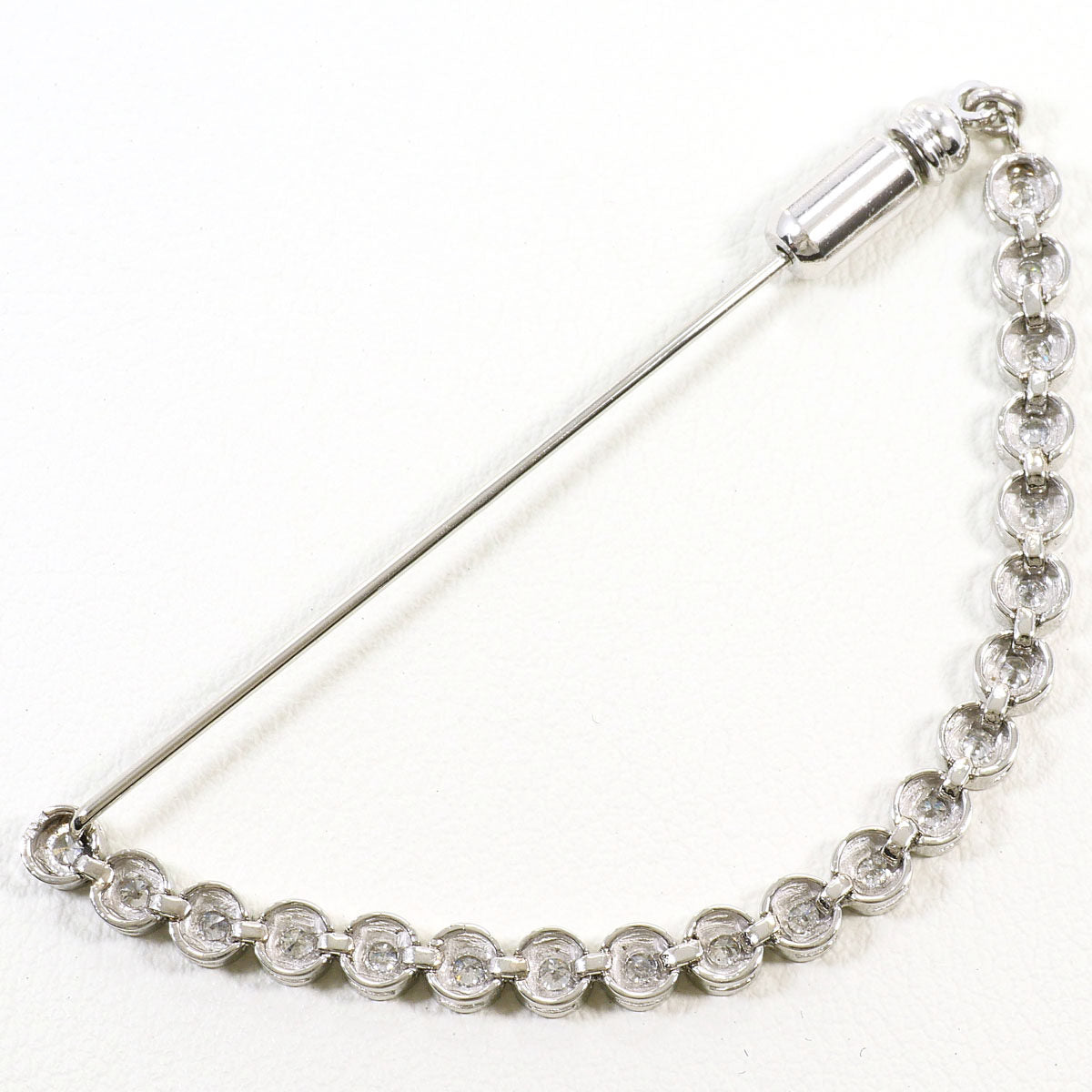 Platinum Diamond Brooch – reverse and pin