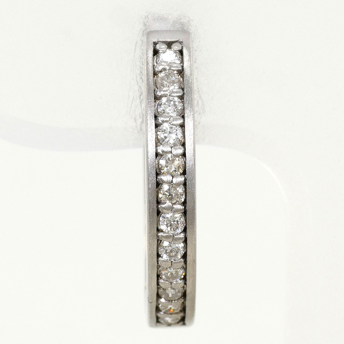 18K White Gold Diamond Earrings – side view
