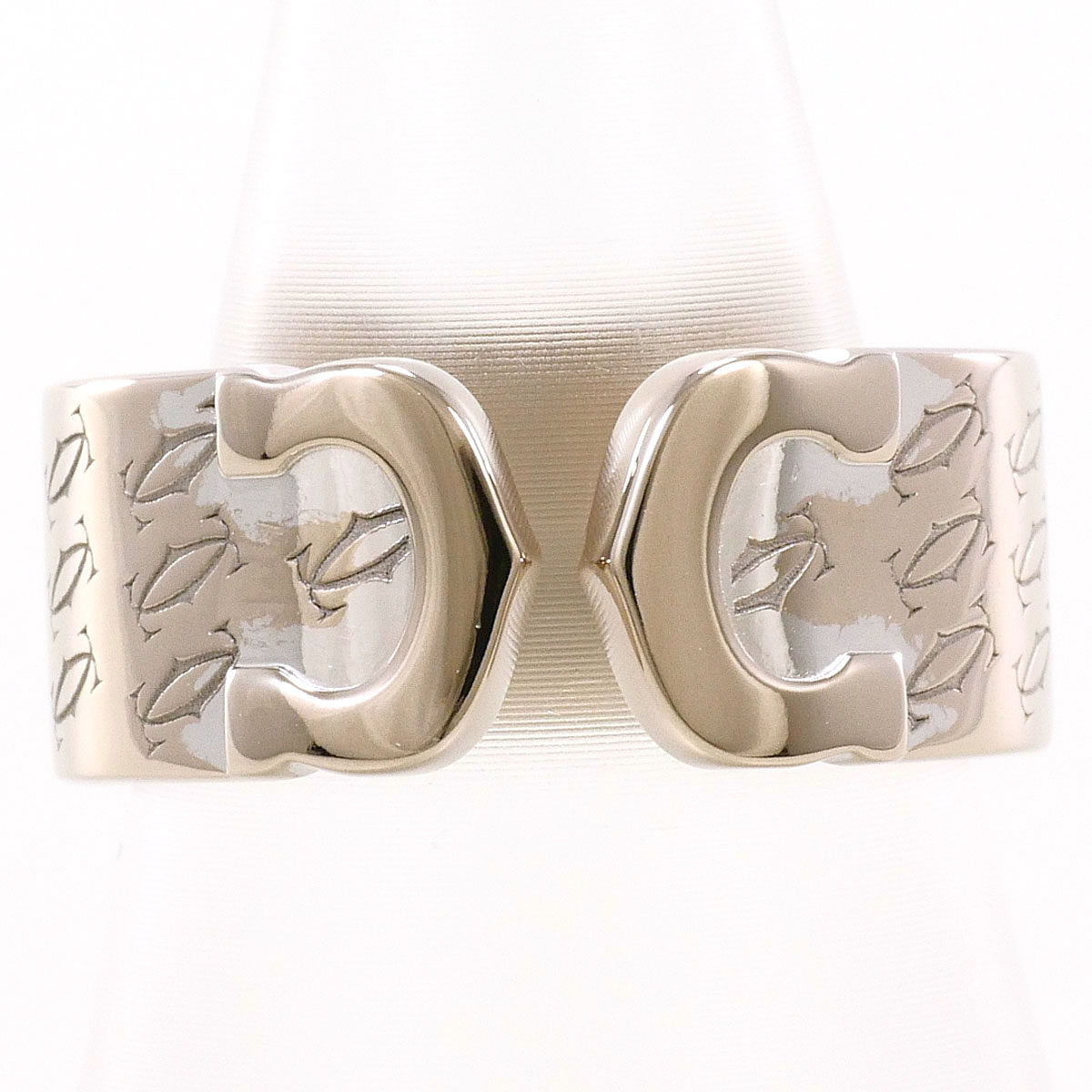 Cartier C2 18K White Gold Ring – front view