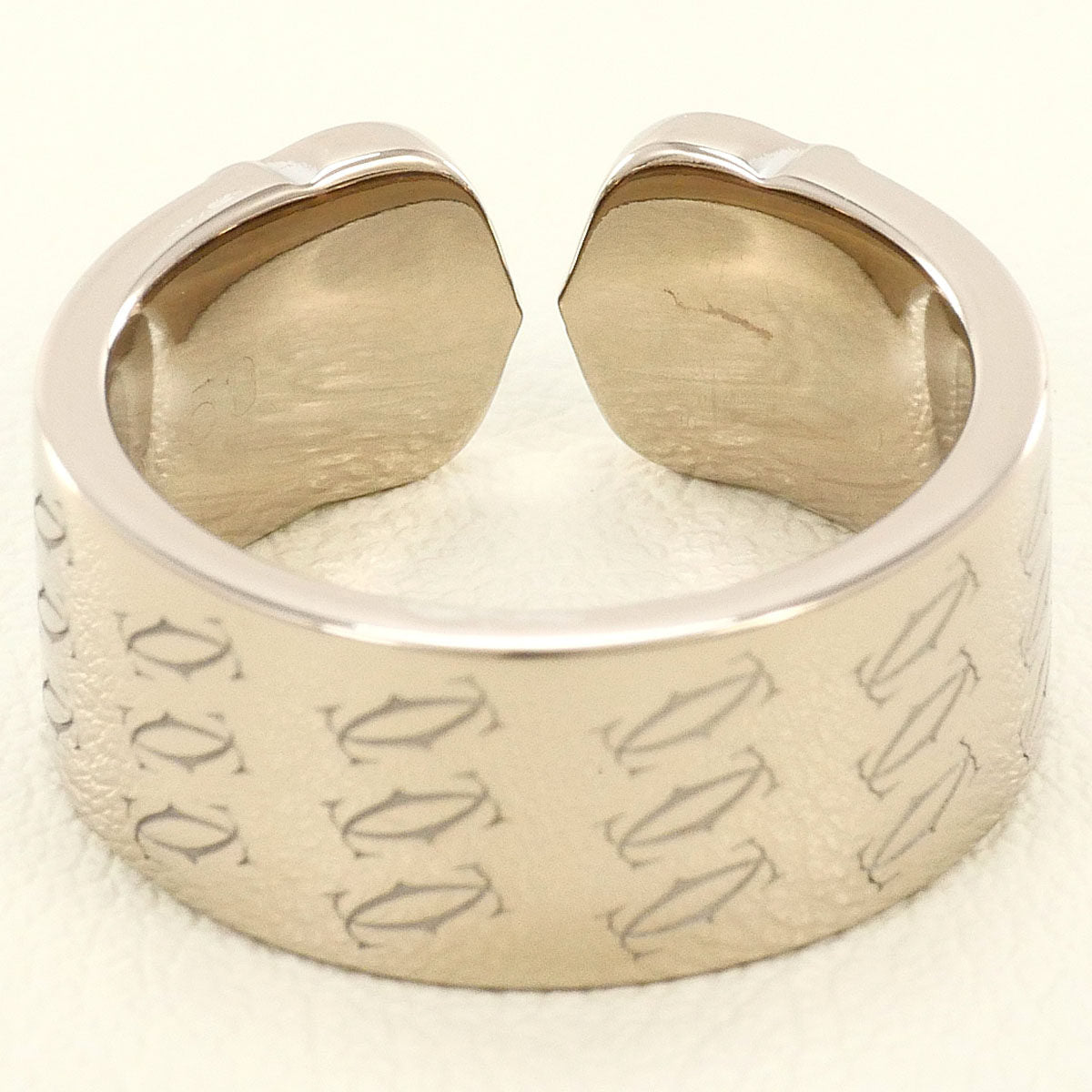 Cartier C2 18K White Gold Ring – inside band