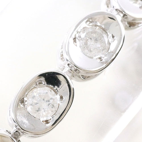 14K White Gold Diamond Bracelet – detail view
