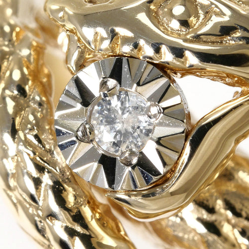 10K Yellow Gold Diamond Ring – side view