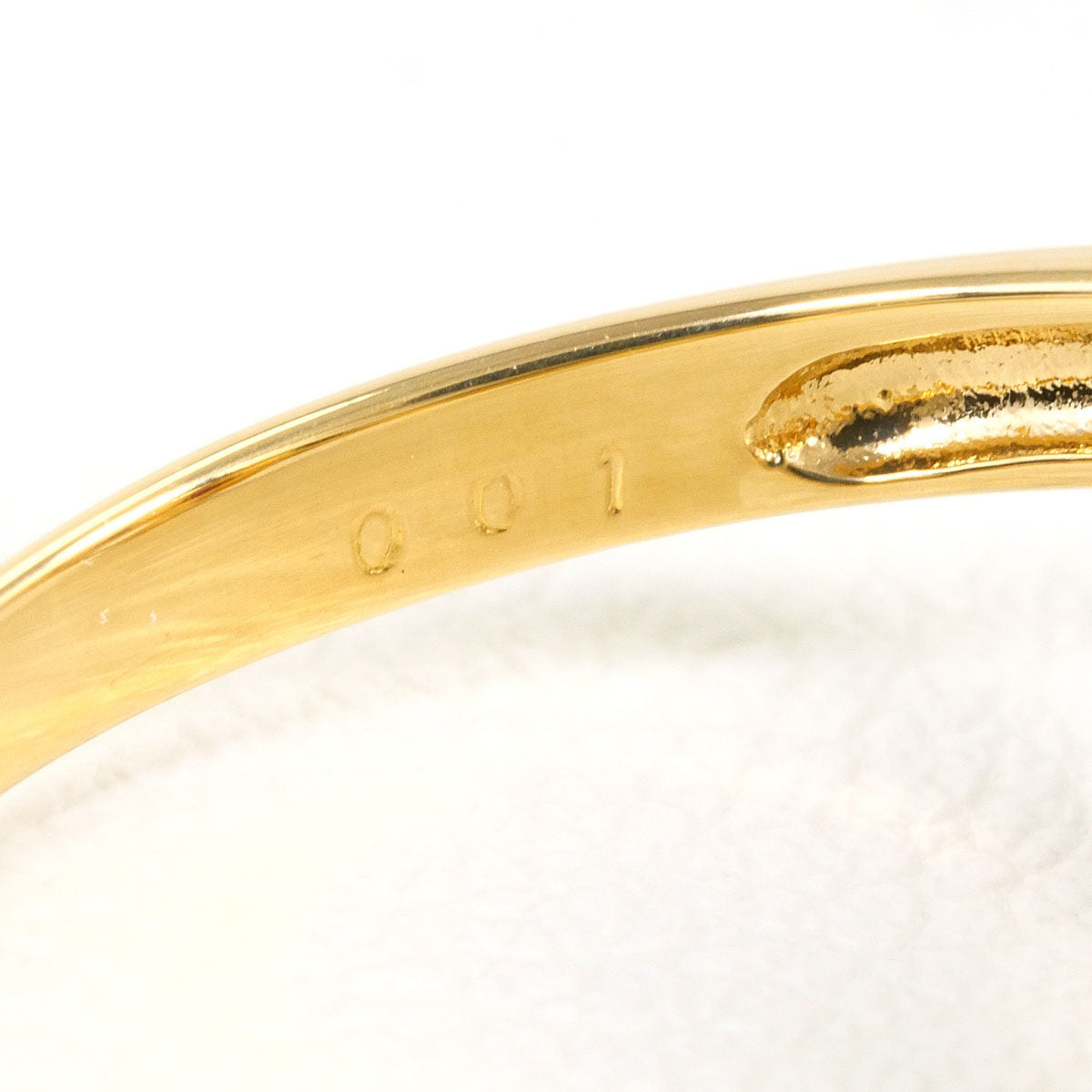 18K Yellow Gold Diamond Coral Ring – alternate view