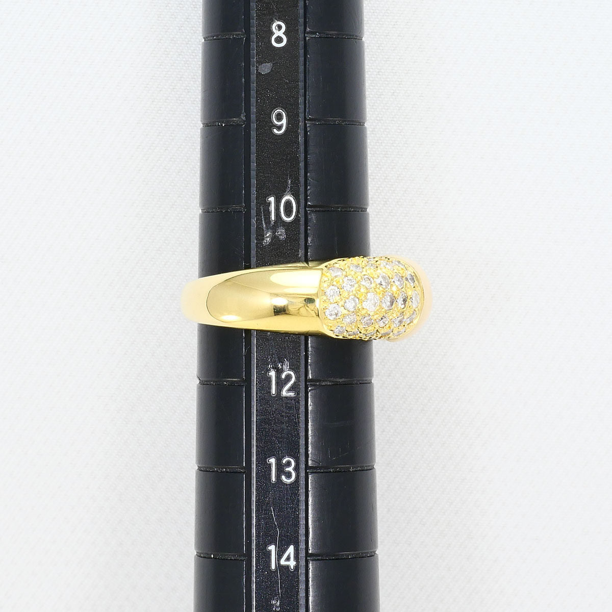 18K Yellow Gold Diamond Coral Ring – image 8
