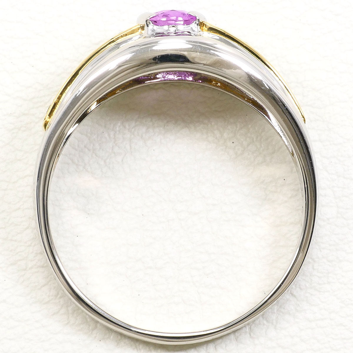Platinum Diamond Sapphire Ring – top view