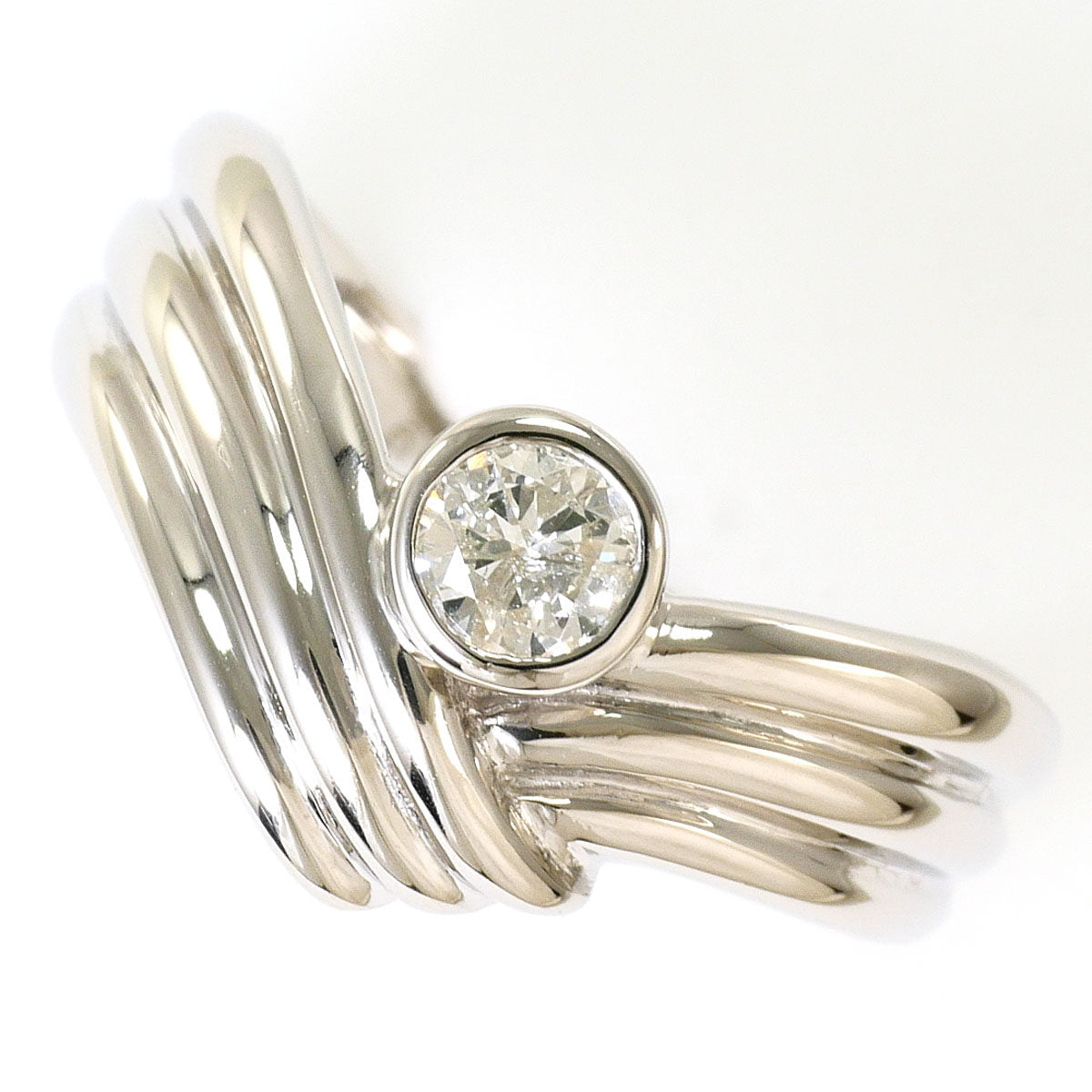 Platinum Diamond Ring – front view