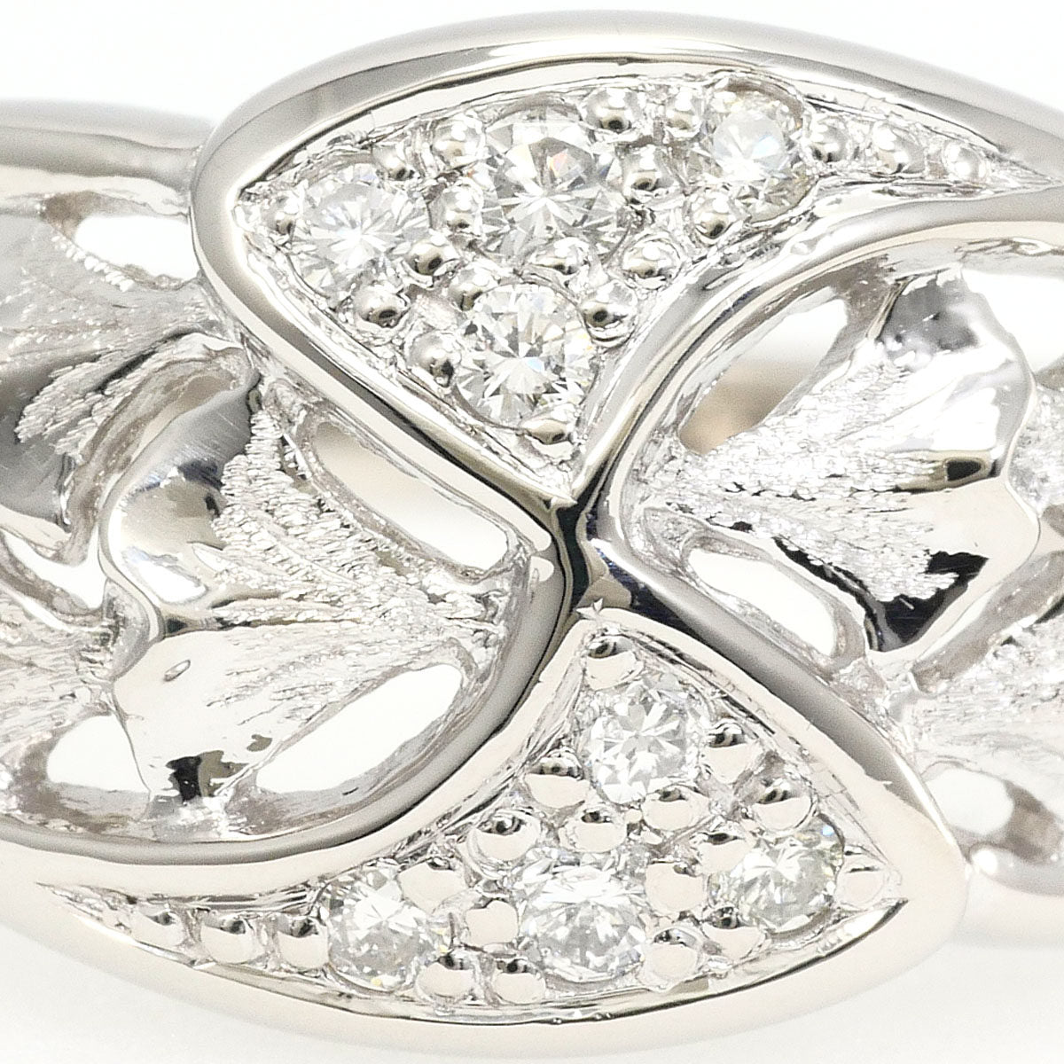 Platinum Diamond Ring – side view