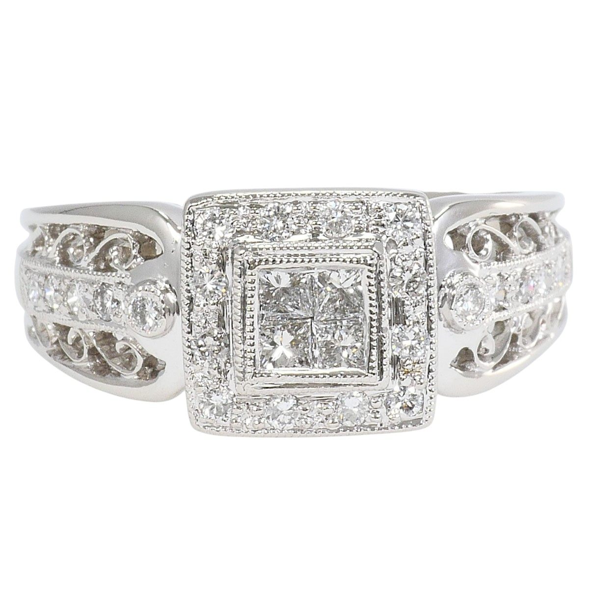 Platinum Diamond Ring – front view