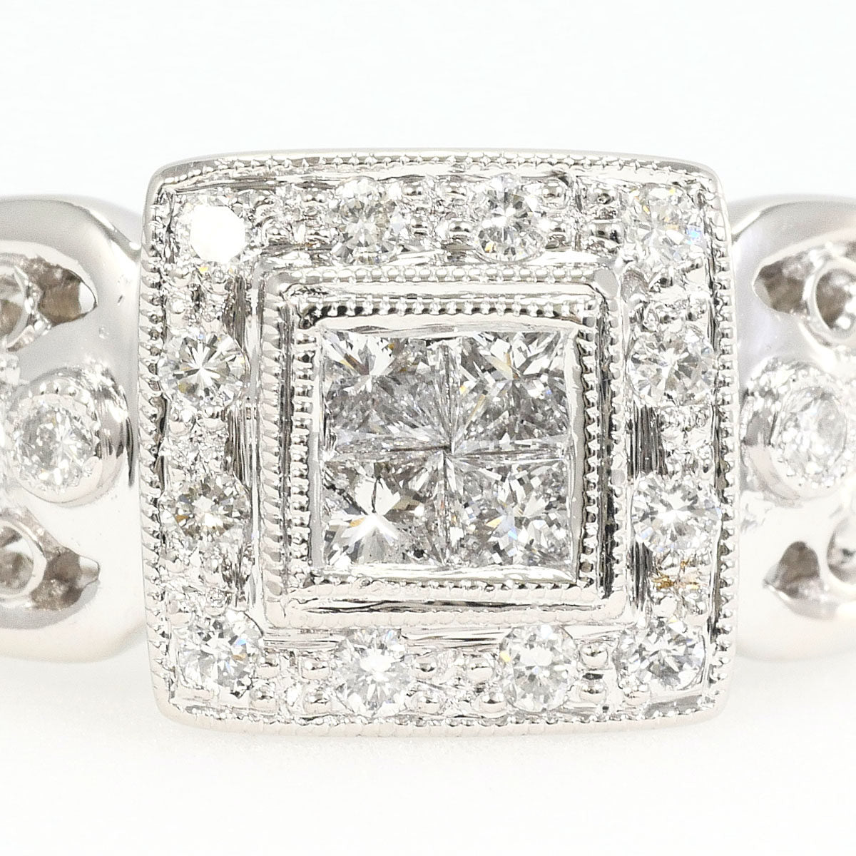 Platinum Diamond Ring – side view