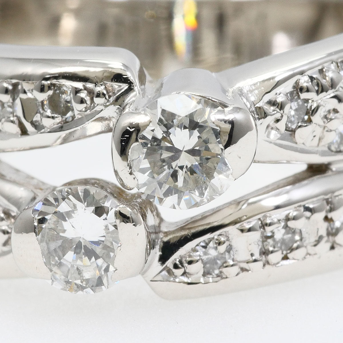 Platinum Diamond Ring – side view