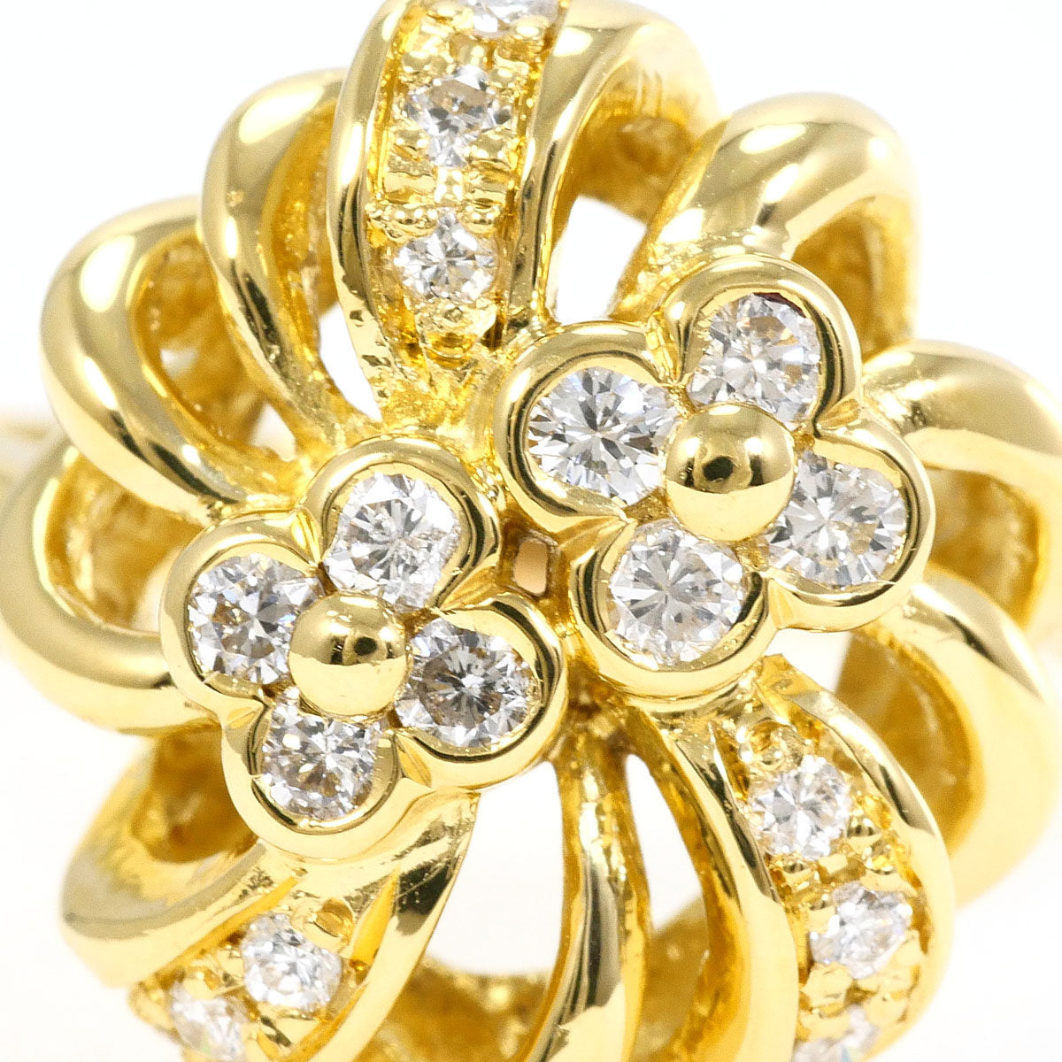 18K Yellow Gold Diamond Ring – side view