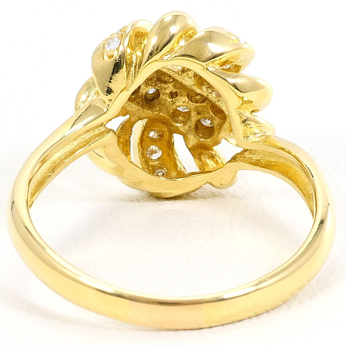 18K Yellow Gold Diamond Ring – inside band