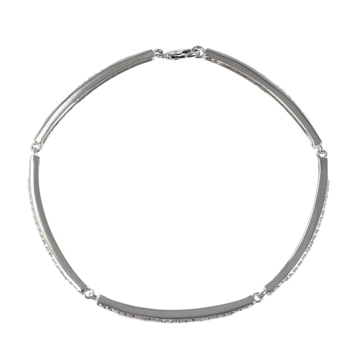 14K White Gold Diamond Bracelet – front view