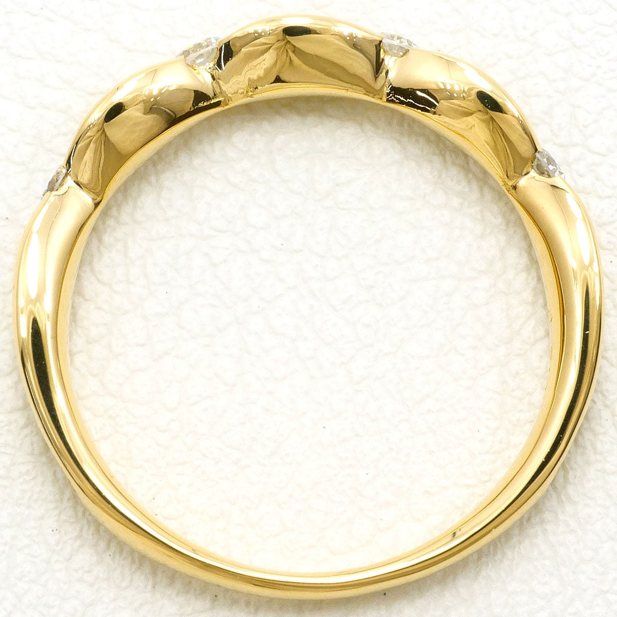 18K Yellow Gold Diamond Ring – side view
