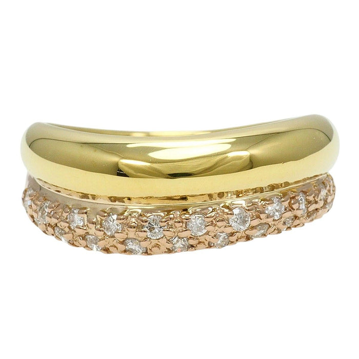 18K Yellow Gold Diamond Ring – front view