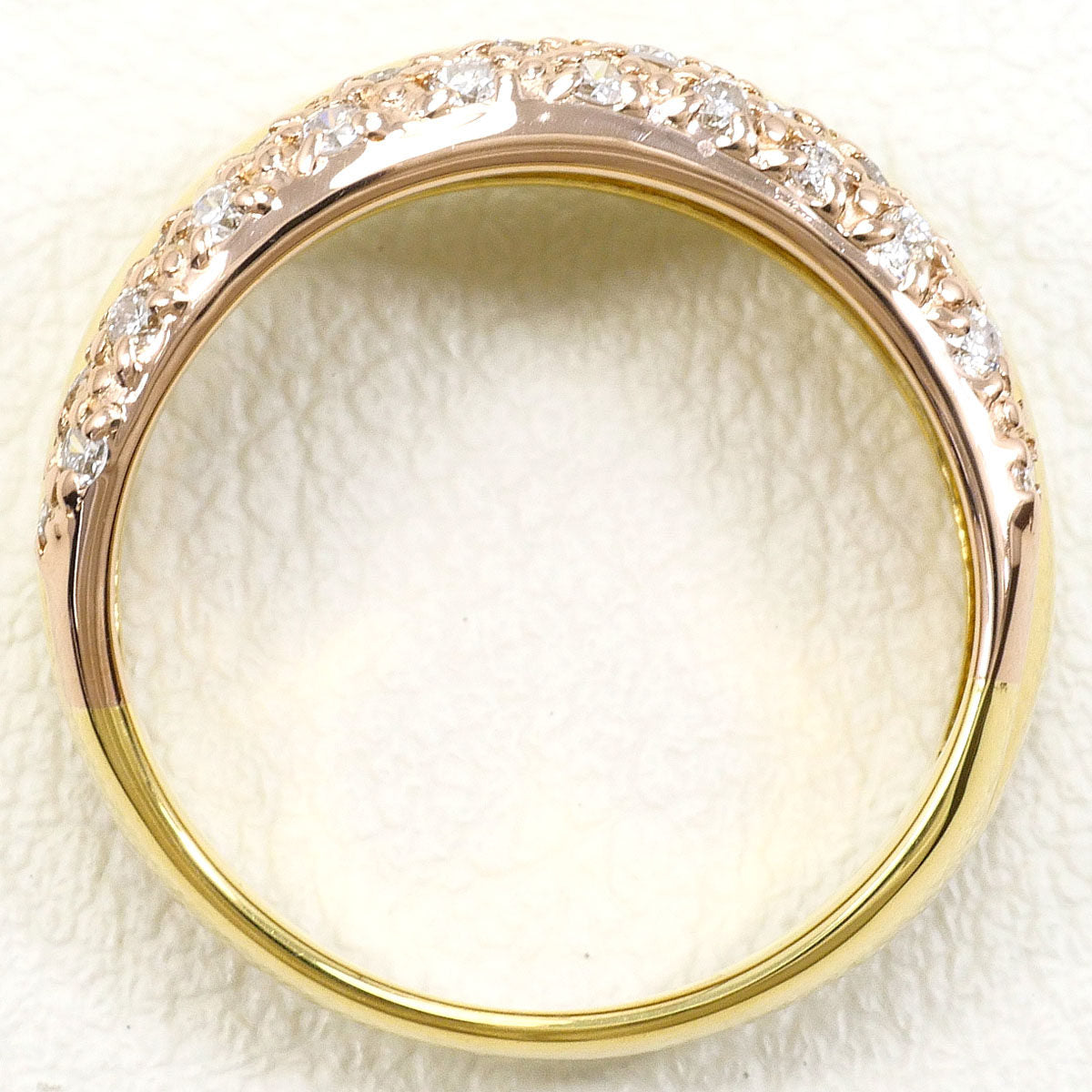 18K Yellow Gold Diamond Ring – side view