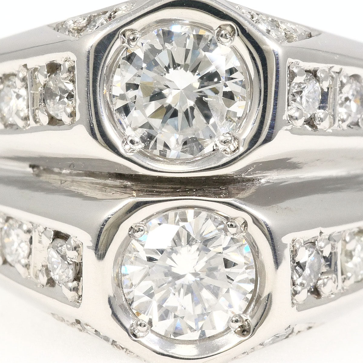 Platinum Diamond Ring – side view