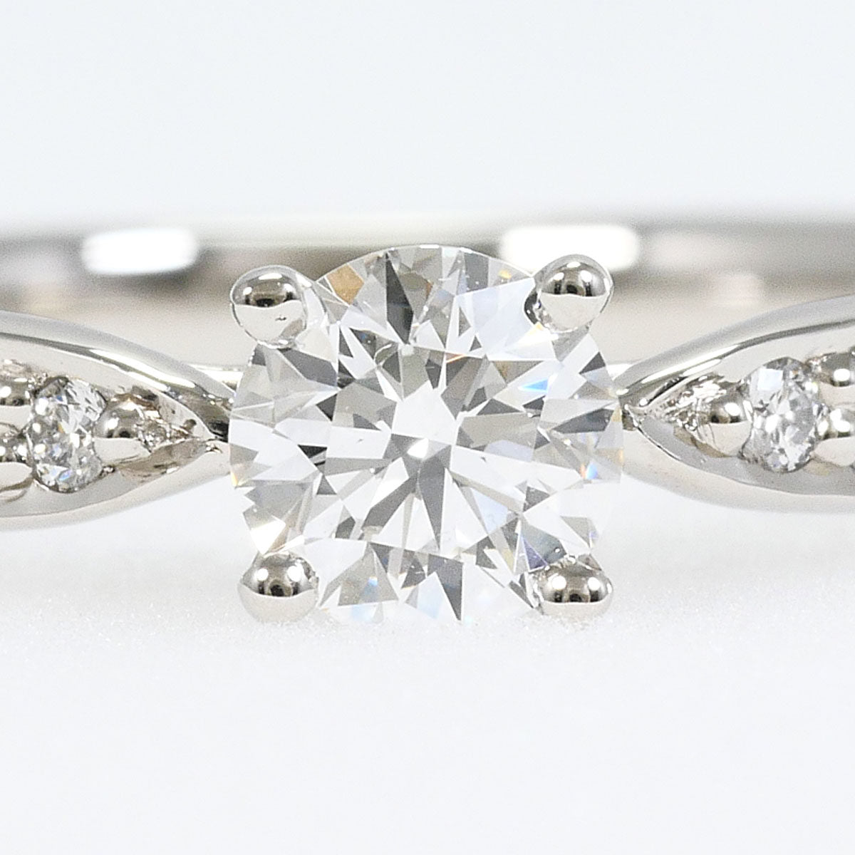 Tiffany & Co. Platinum Diamond Solitaire Ring – side view