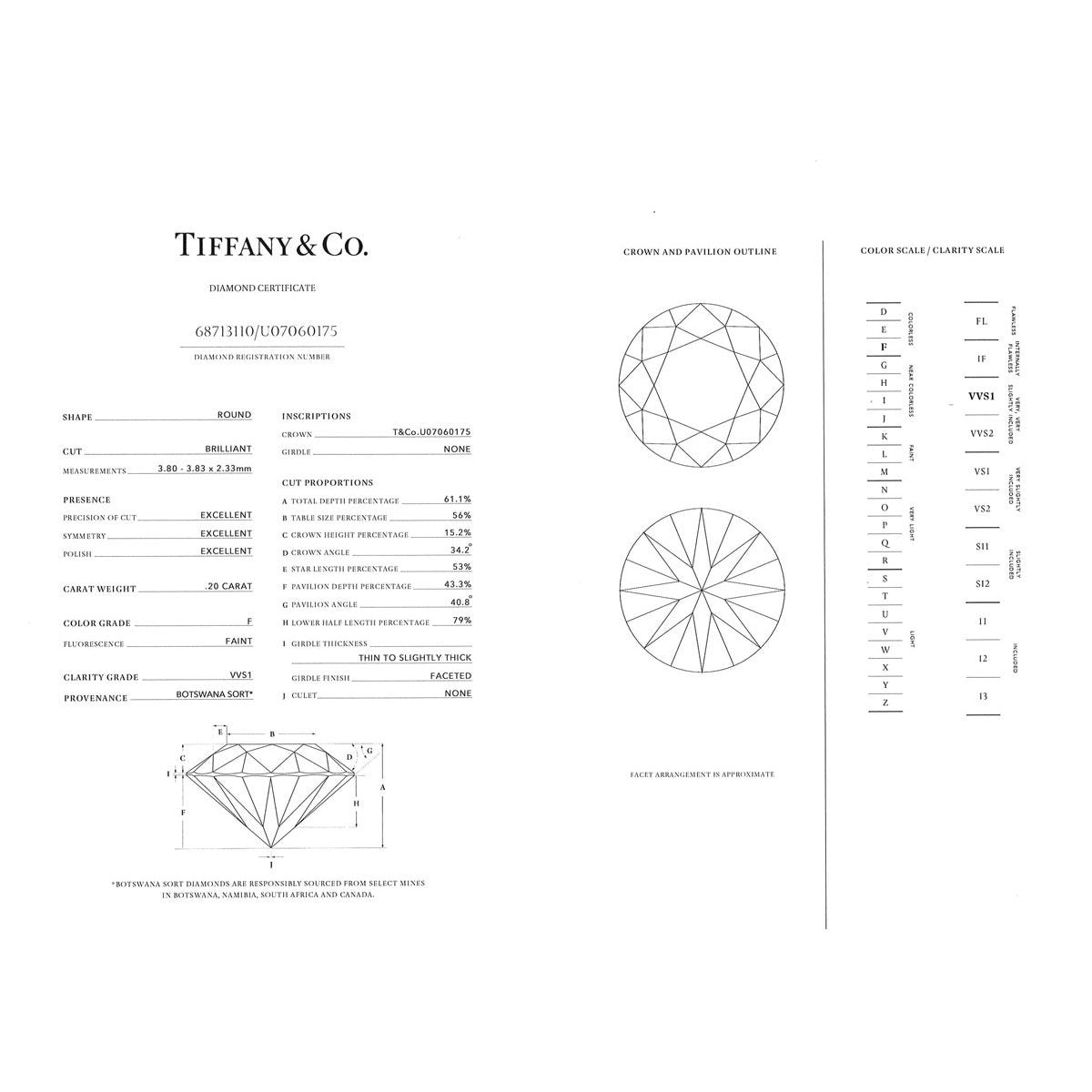 Tiffany & Co. Platinum Diamond Solitaire Ring – image 9
