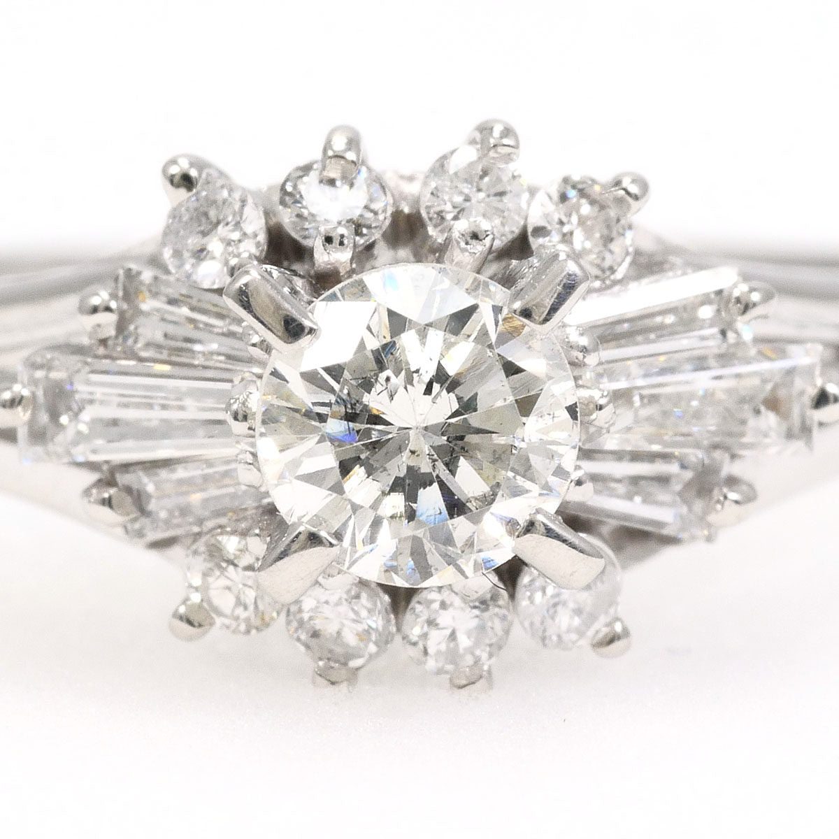 Platinum Diamond Ring – side view