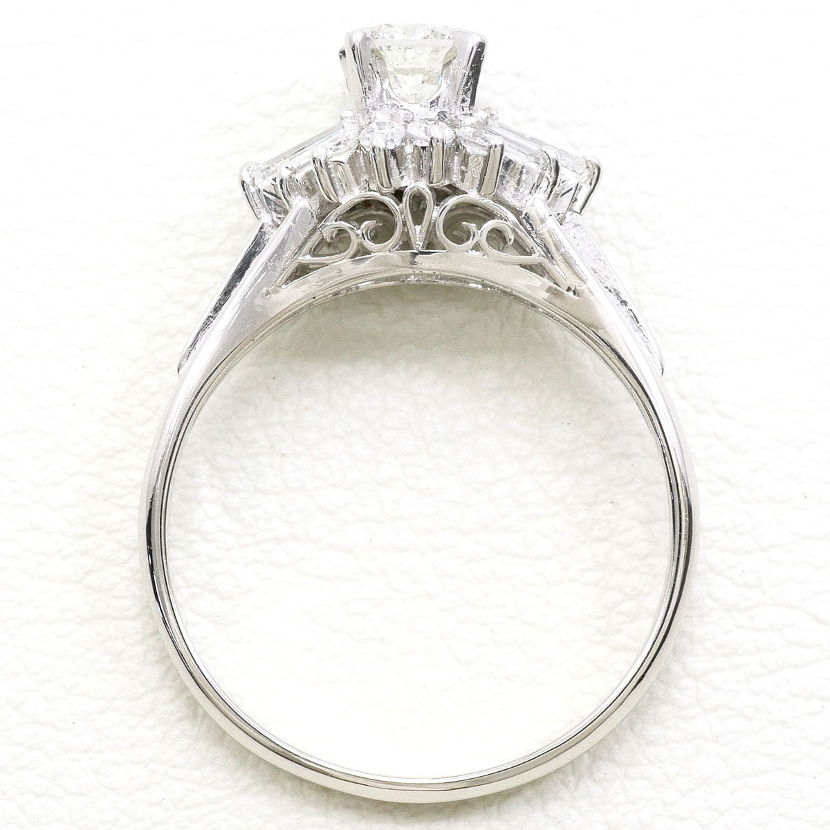 Platinum Diamond Ring – top view