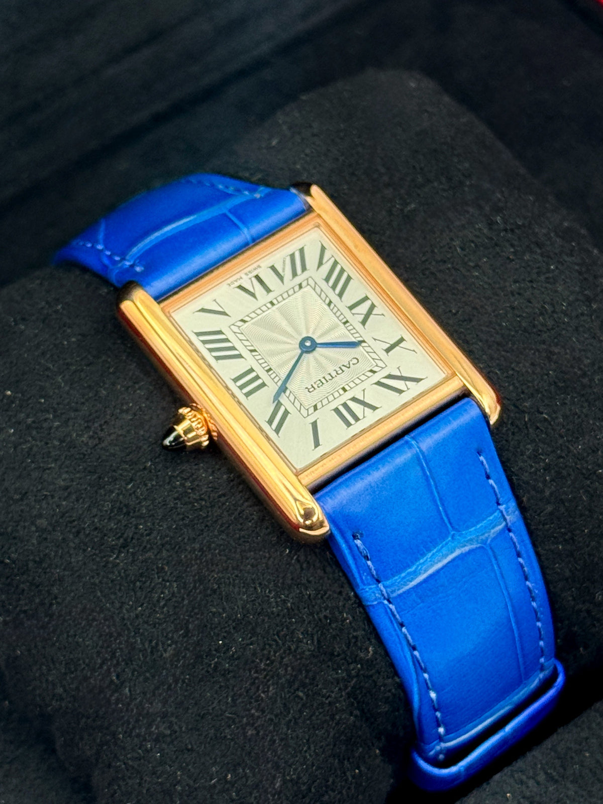 Cartier Tank Louis Cartier Large 33.7mm WGTA0011 Rose Gold Silver Dial – image 8