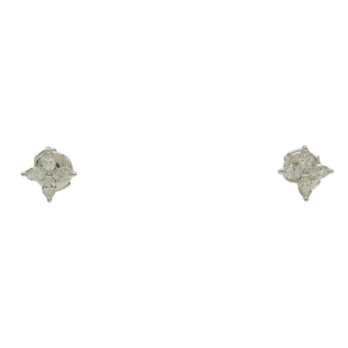 Tiffany & Co. Victoria Platinum Diamond Earrings – front view
