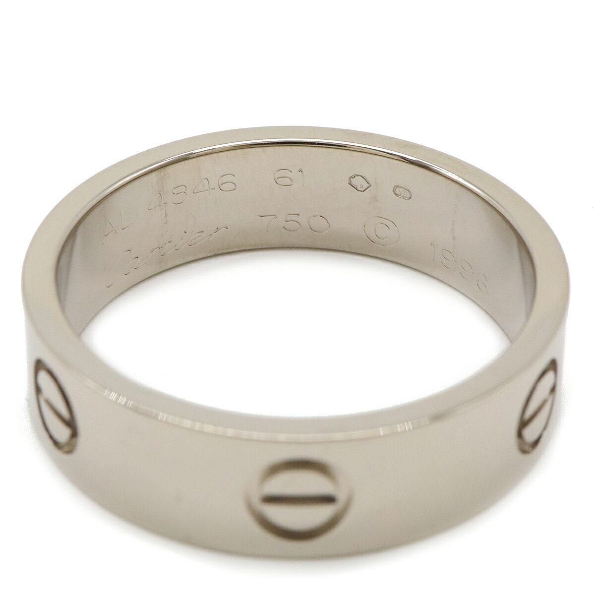 Cartier Love 18K White Gold Ring – inside band