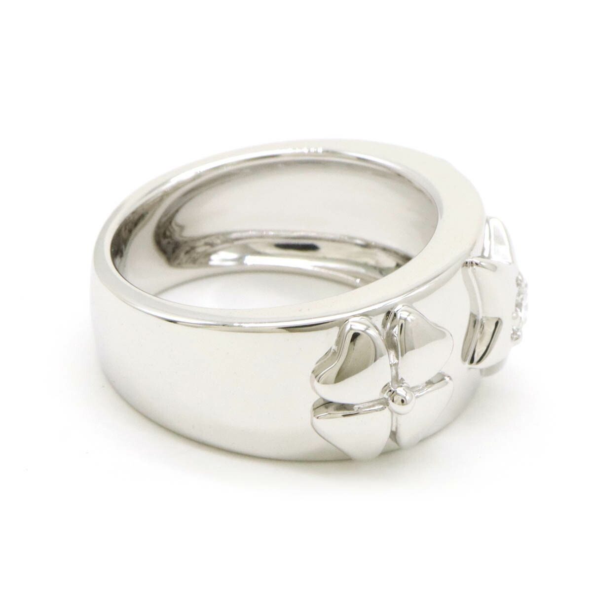 Chanel Three Symbol 18K White Gold Diamond Ring – top view
