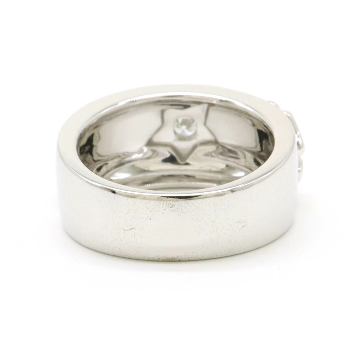 Chanel Three Symbol 18K White Gold Diamond Ring – inside band