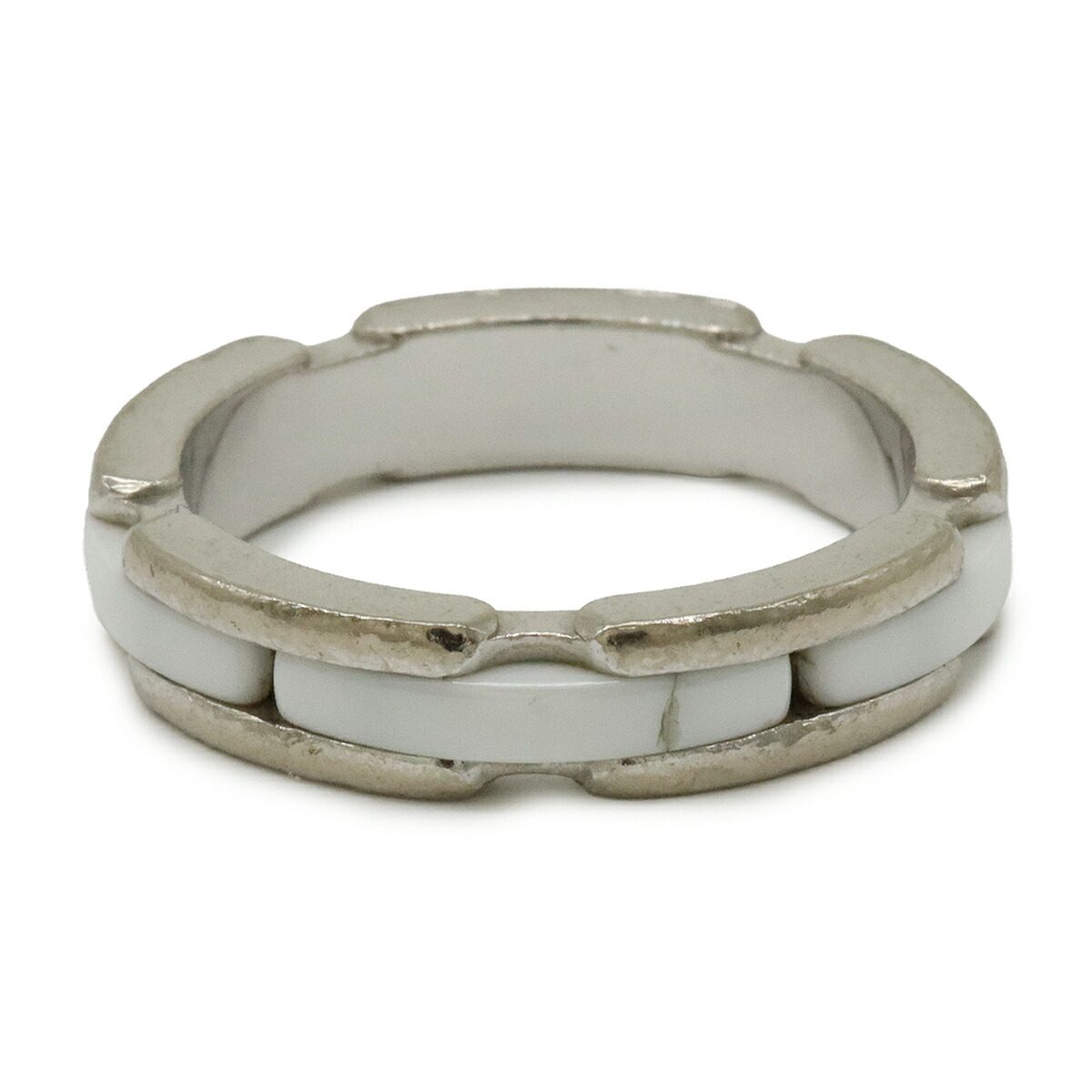 Chanel Ultra Collection Ceramic 18K White Gold Ring – top view