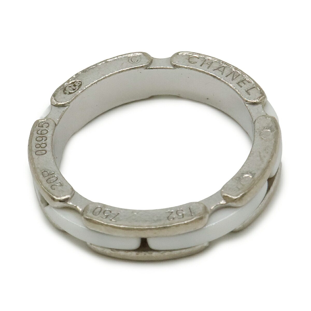 Chanel Ultra Collection Ceramic 18K White Gold Ring – inside band
