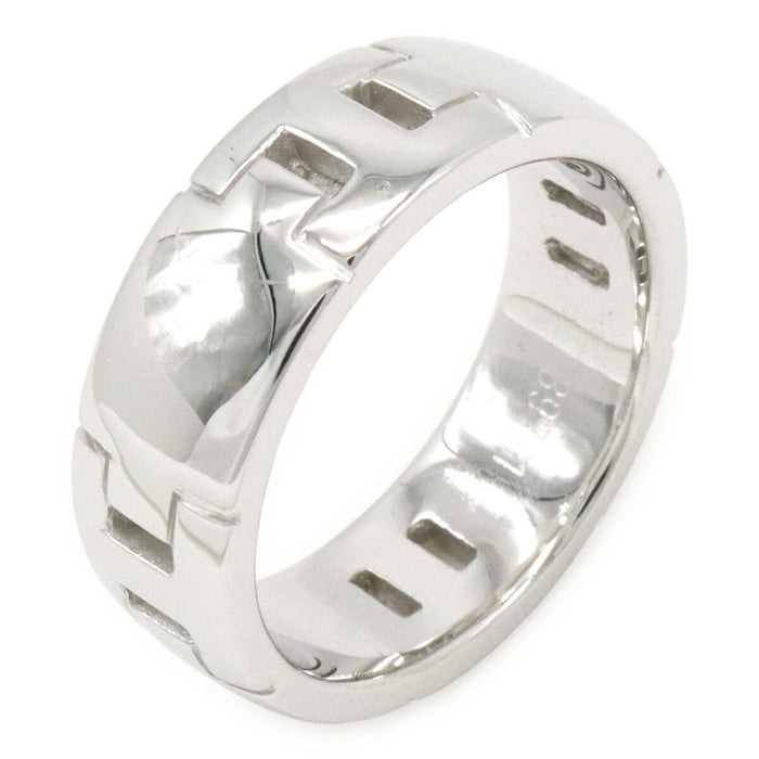 Hermès Heracles 18K White Gold Ring – front view