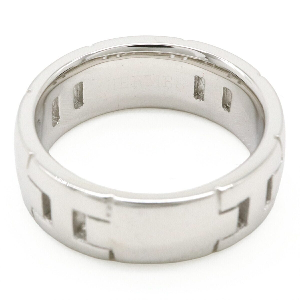 Hermès Heracles 18K White Gold Ring – inside band