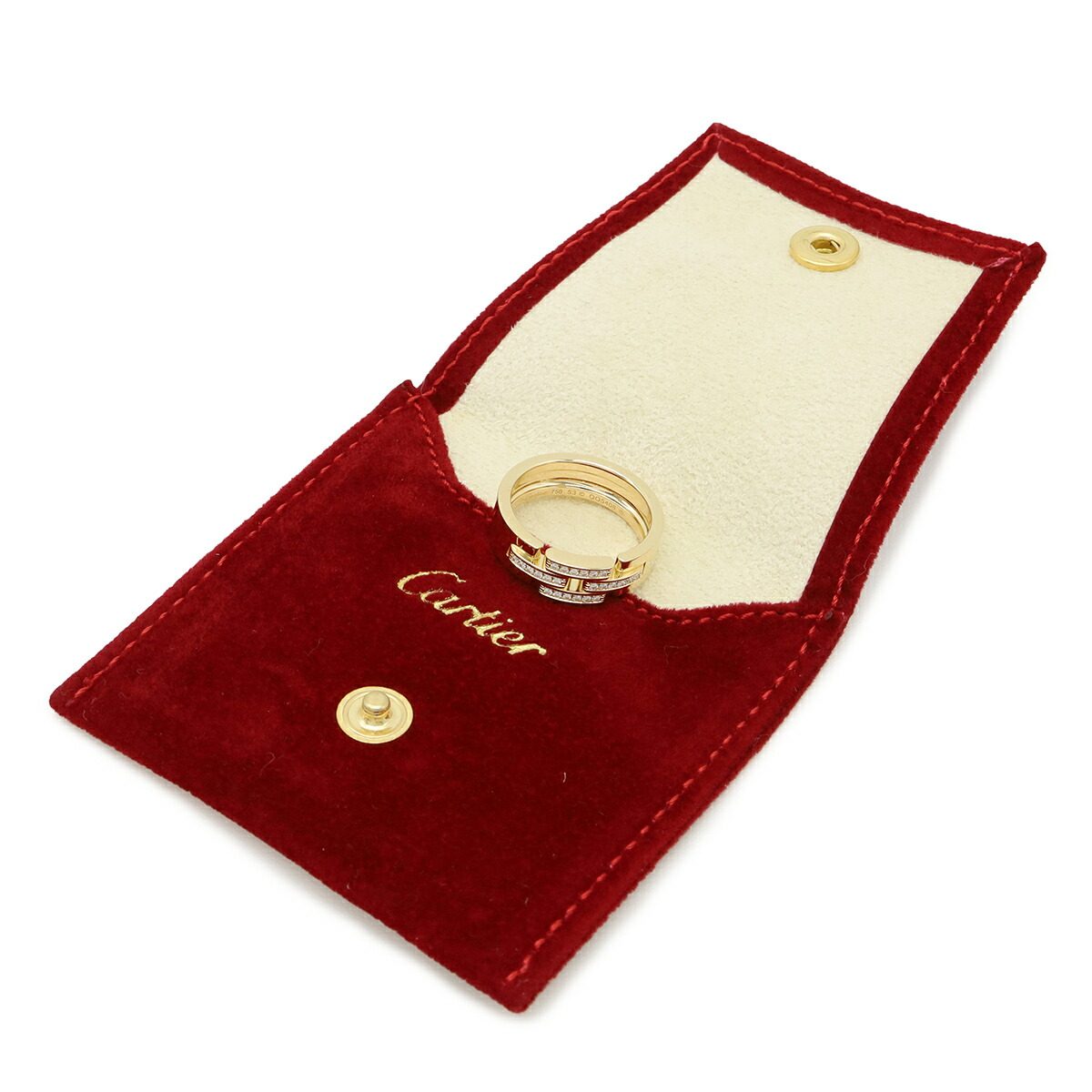 Cartier Maillon Panthere 18K Yellow Gold Diamond Ring – image 8