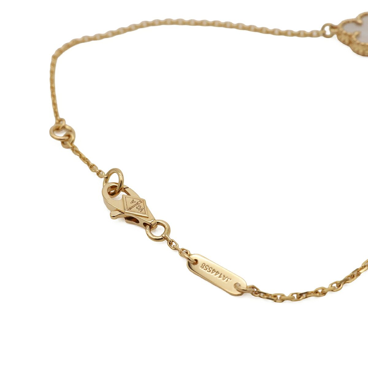 Van Cleef & Arpels Sweet Alhambra 18K Yellow Gold Mother of Pearl Bracelet – side view