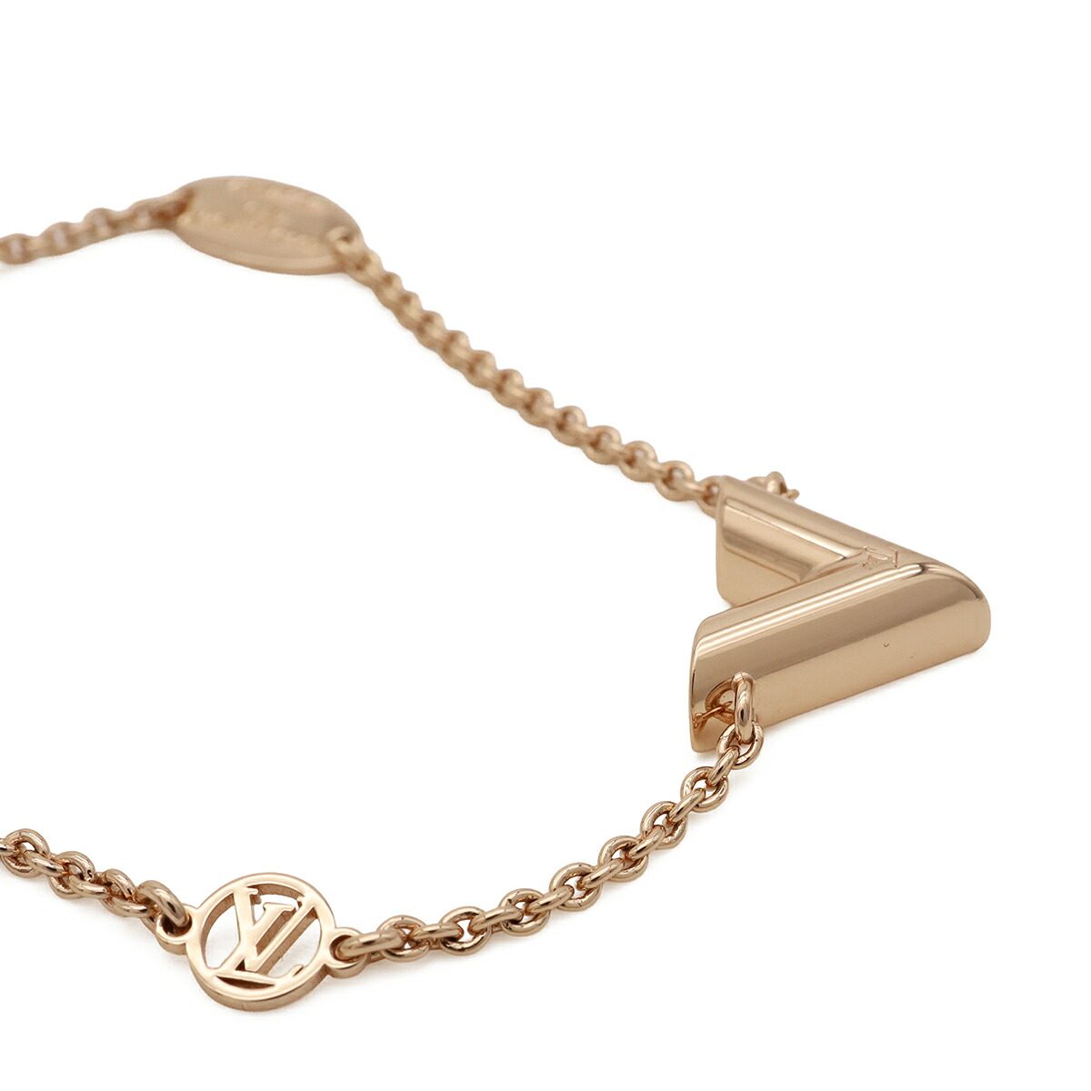 Louis Vuitton Essential V LV Circle 18K Rose Gold Bracelet – detail view